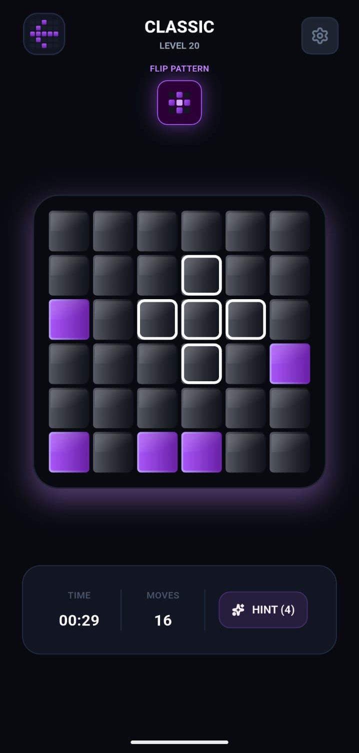 Classic Mode tile flip puzzle gameplay